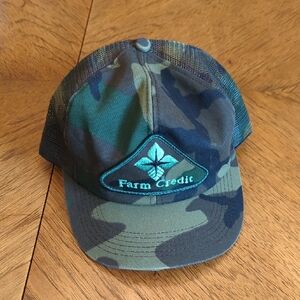 Vintage Camo Farm Credit Trucker Hat
